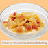 3 Lbs Tropical Fruit Mix, Natural Mango Slices, Papaya Chunks, Pineapple Tidbits & Cantaloupe in Resealable Bag