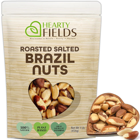 Hearty Fields - Brazil Nuts Roasted & Salted - No Shell, Whole