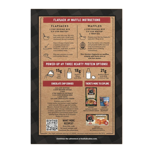 20 Oz, (Pack 6) Kodiak Cakes Protein Pancake Power Cakes, Flapjack and Waffle Baking Mix, Buttermilk