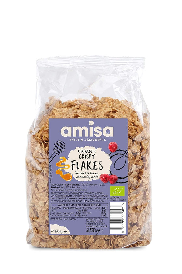 Amisa Organic Crispy Spelt Flakes 250 g (Pack of 3)