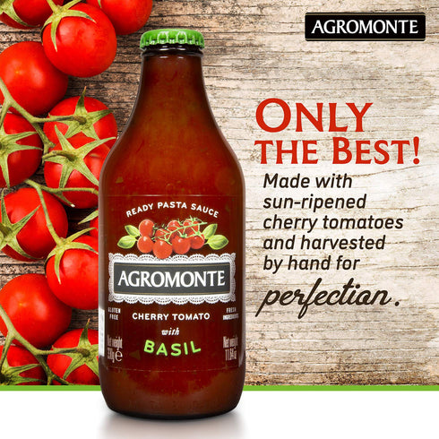 11.64oz (2 pack) Agromonte Authentic Italian Cherry Tomato Pasta Sauce with Basil - Taste of Italy Gourmet Foodie