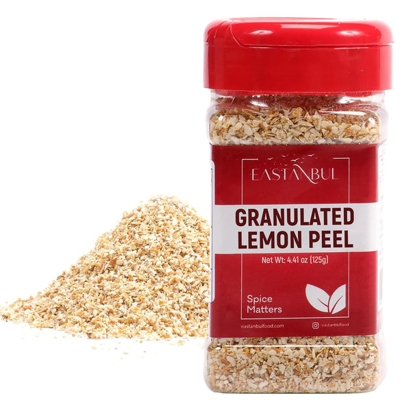 Eastanbul Lemon Peel, 4.41oz, Dried Lemon Peel for Baking, Cooking, Marinades, and