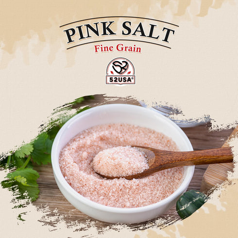 52USA 2 lb, Himalayan Pink Salt Fine, Fine Salt Pink Himalayan Sea Salt, Sea Salt, No Artificial Colors, No Additives