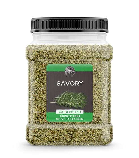 Birch & Meadow Savory Aromatic Herb, 12.8 oz, Cut & Sifted