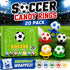 3D 20 Count Soccer Candy Rings Bulk Individually Wrapped Suckers Soccer Party Favors Team Gifts Sports Goodie Bags