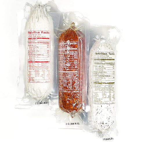 Pack 3, Sibiu, Csabai, Teli Salami, Hungarian and Romanian, Pork and Paprika Brand Dry Aged Sausages, of Gourmet Gift