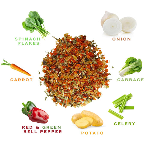 6 oz, Spices Village Dried Vegetables, Dried Ramen Toppings, Less Carrots More Bell Pepppers, Non GMO, Kosher