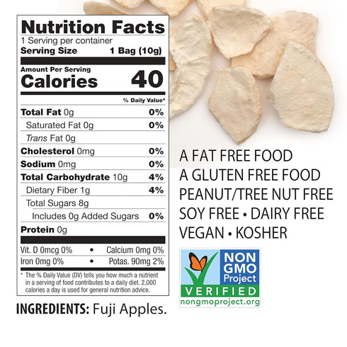 0.35 Oz (Pack 12), 100% Packaging Brothers All Natural Freeze Dried Fruit Crisps, Fuji Apple, of Made with Fruit
