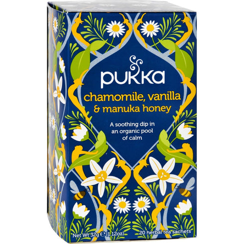 Pukka Herbal Teas Tea - Organic - Chamomile Vanilla and Manuka Honey