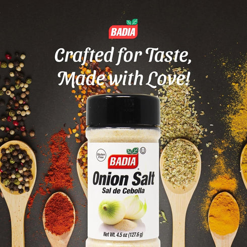 4.5 oz Badia Onion Salt, Rich Taste of Onion with Salt