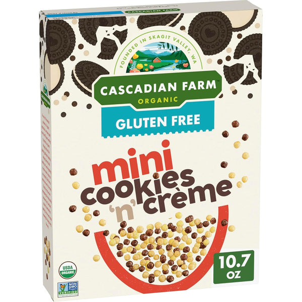 Cascadian Farm Organic Mini Cookies 'n' Crme, Gluten Free Cereal, Made with