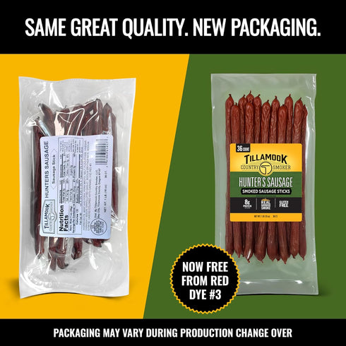 Country 16 (36 Count Pack) Tillamook Smoker Smoked Sausage, Hunter's Sausage, Ounce Meat Sticks Bulk Real Hardwood