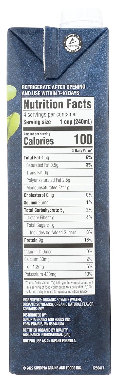 Westsoy 32 Oz , Soy Milk Vanilla Unsweetened Organic, Fl