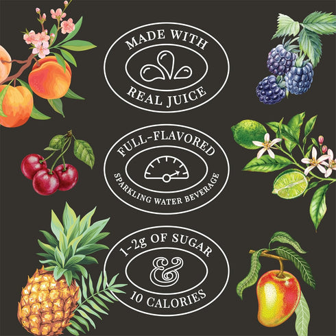 Bonsai 12 oz 8 pack Blackberry Lime Sweetened Sparkling Water, fl cans