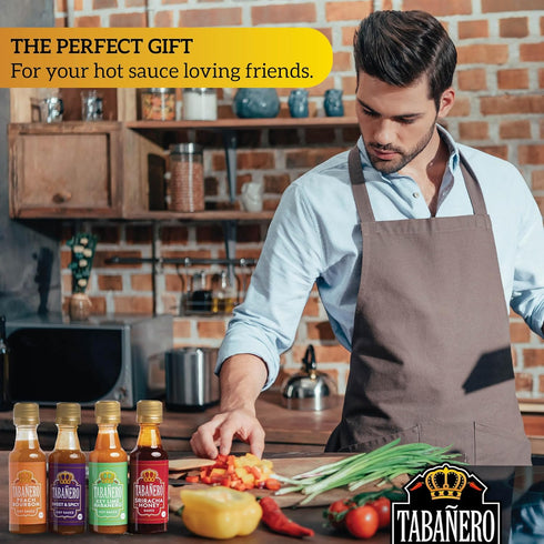 Mini Hot Sauce Variety Gift Set by Tabanero, 4-Pack, 1.7 oz Bottles, All Natural, Gluten Free, Vegan