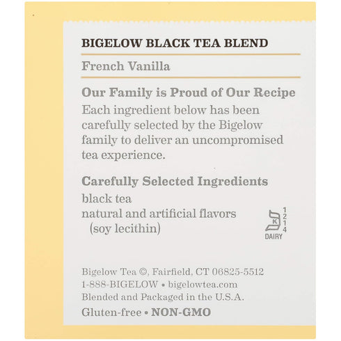 20 Count (Pack 6), 120 Bigelow French Vanilla Black Tea Bags, Box of Caffeinated Black Tea, Tea Bags Total