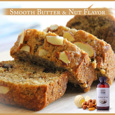 4 oz. Happy Home Flavoring Imitation Butter & Nut Baking Flavor Emulsion - Certified Kosher