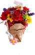 Let It Snow Fresh Cut Live Flowers Arranged in a Takeout Container