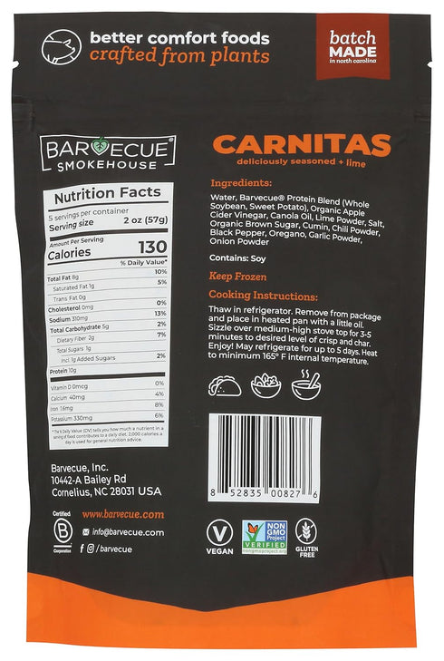 10 Barvecue Plant Based Carnitas, Ounce
