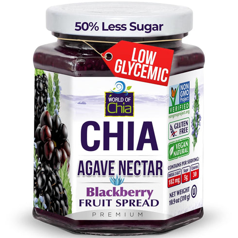 World of Chia Premium Chia Seeds Jam - Blackberry Jams and Preserves