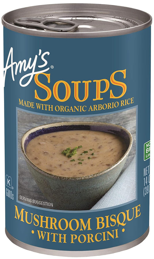 Amy's Soup, Mushroom Bisque With Porcini, Gluten Free, Made with Organic Vegetables