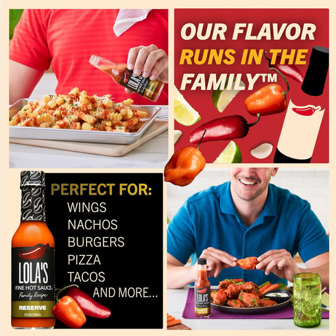 0 0g 5 Oz (Pack 1) Lolas Family Reserve Hot Sauce | Carolina Reaper & Habanero Blend | Ultra Spicy | Calories, Fat, Low