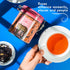 Rose Tea Bags, 20 XL Pyramid Sachets, Organic Moroccan Rose Petals and Ceylon OP Black Tea Blend