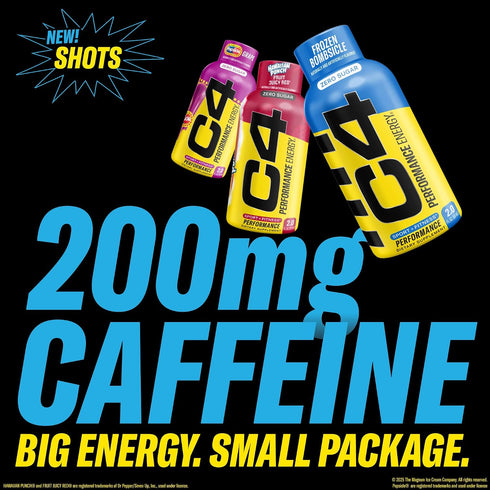 C4 2oz 12pk Frozen Performance Energy Shot - Bomb