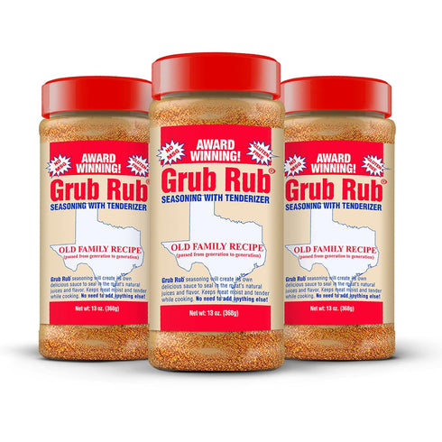 Grub Rub BBQ Seasoning & Meat Rubs for Smoking, Award Winning Family Recipe for Pork, Steak, Brisket, & More