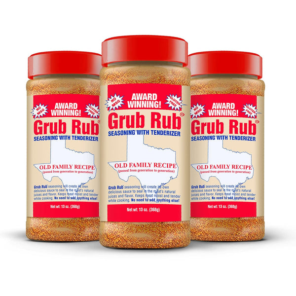 Grub Rub BBQ Seasoning & Meat Rubs for Smoking, Award Winning Family Recipe for Pork, Steak, Brisket, & More