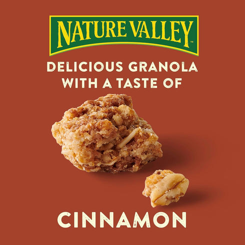 16 oz Nature Valley Crunchy Granola, Cinnamon Granola, Resealable Snack Pouch