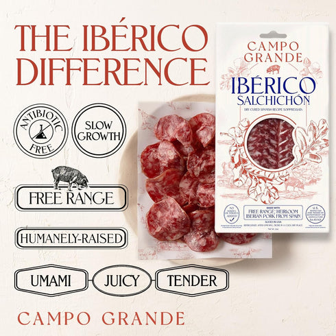 2 Campo Grande Sliced Salchichon Iberico, Ounce