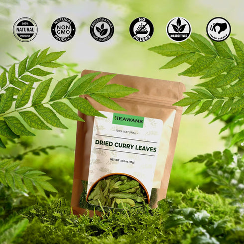 100% Natural Premium Grade Air Dried Curry Leaves, Not Broken or Crushed