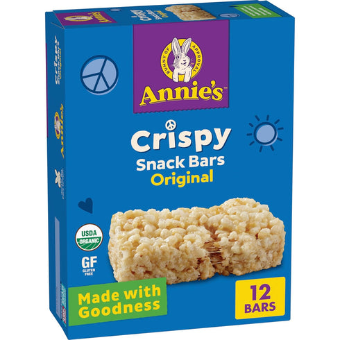Annie's Organic Original Crispy Snack Bars, Gluten Free, Value Pack, 12 Bars,