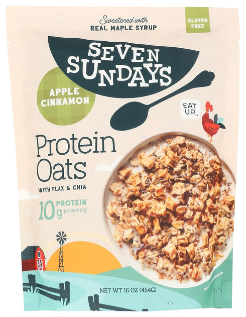 SEVEN SUNDAYS Apple Cinnamon Protein Oats, 16 OZ