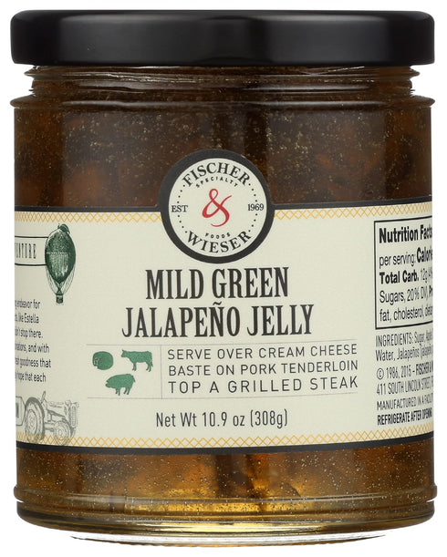 Fischer & Wieser Mild Green Jalapeo Jelly, 10.9 Ounces (Pack Of 6)
