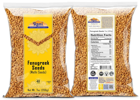Rani Fenugreek (Methi) Seeds Whole 7oz (200g) ~ All Natural | Vegan | Gluten Friendly | Non-GMO | Kosher | Indian
