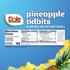 100% 4 oz 12 Pack Dole Pineapple Tidbits in Juice - Dole Fruit Bowls Snacks - Fruit Bowls