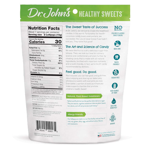 Dr. John’s Sugar Free Candy, Healthy Lollipops with Zero Sugar, Keto Friendly Hard Candy, Watermelon Tooth, 14 Count