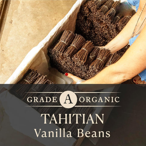 10 Cooks, Tahitian Organic Vanilla Beans, Grade A, Worlds Finest Gourmet Fresh Premium Vanilla, Certified Organic by