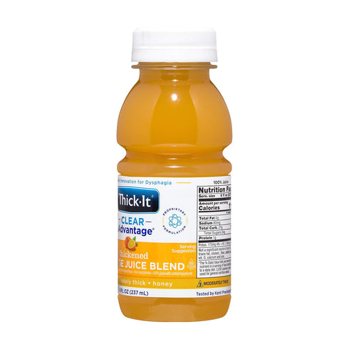 8 oz (47882600) Thick-It Clear Advantage Thickened Orange Juice Blend - Moderately Thick/Honey, Bottle
