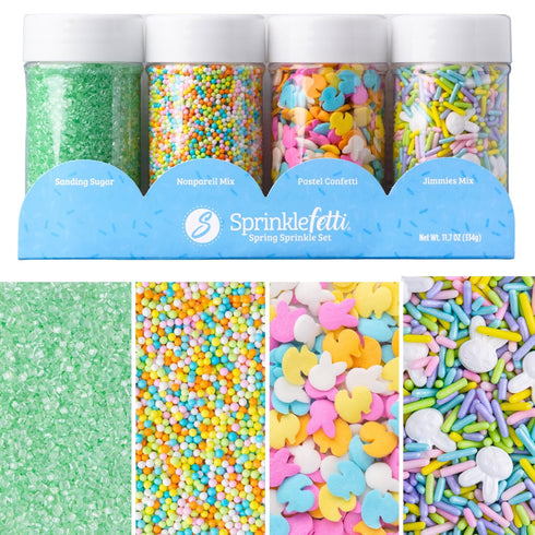 Sweets Indeed Sprinkles, Easter Sprinkles, 4 Pack Edible Mix, Perfect for Cake Decorations, Baking, Ice Cream, Cookies