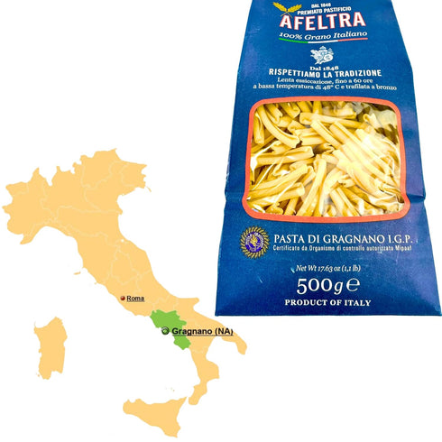 AFELTRA 17.6 oz. (500g)(Pack 2) Casarecce Pasta from Italy of Casareccia - Pasta di Gragnano IGP - Authentic Italian