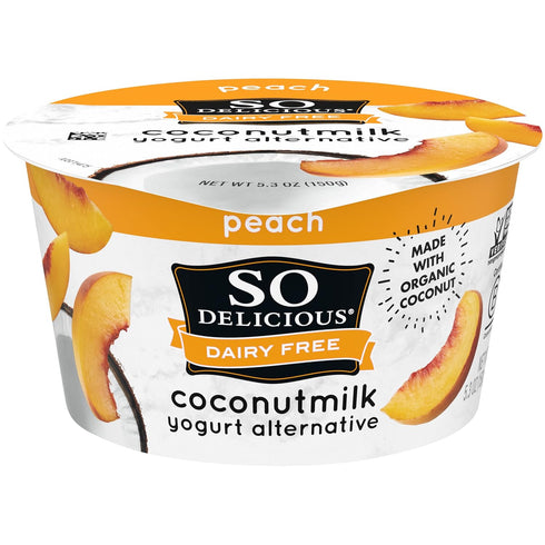 SO DELICIOUS 5.3 , Peach Coconut Milk Yogurt, Ounce