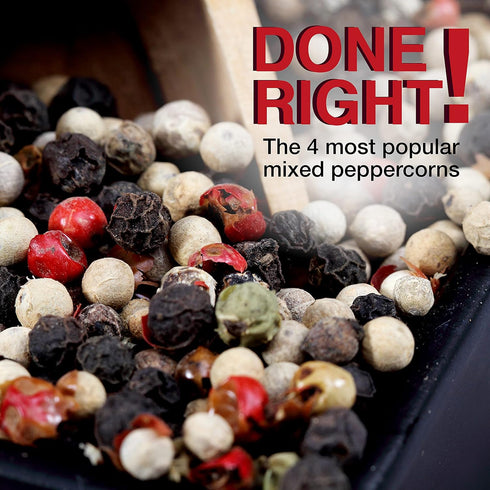 1 The Spice Lab Rainbow Peppercorns - Mixed Peppercorns Whole Pound Resealable Bag - Kings Peppercorn Medley - All