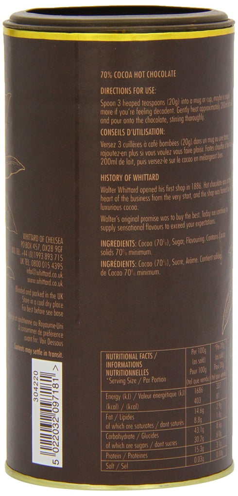 Whittard 70 of Chelsea Percent Cocoa Hot Chocolate