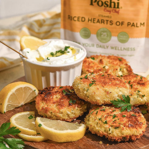 (7oz, 6 Pack) POSHI Riced Heart Of Palm | All Natural, Fully Cooked, Ready to Eat, Non-GMO, Low Calorie + Carb, Gluten