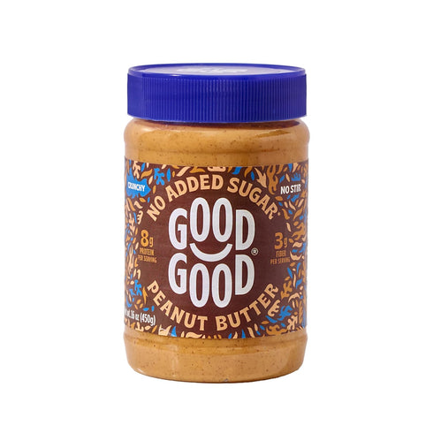 GOOD GOOD Crunchy Peanut Butter Keto Friendly - Low Carb & No