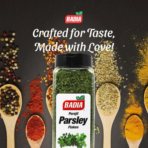 3 oz Badia Parsley Flakes, Fresh Aromatic Herb for Cooking, Garnishing & Seasoning