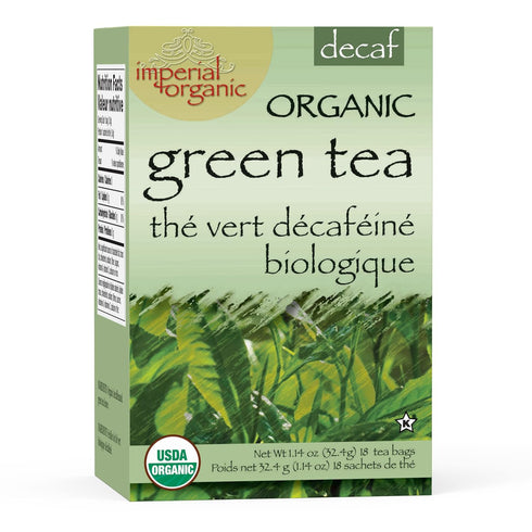 Uncle Lee's Tea Organic Decaf Green Tea, 18 Tea Bags per Box, 100% Natural Premium Green Tea Bags, Enjoy Hot or Iced